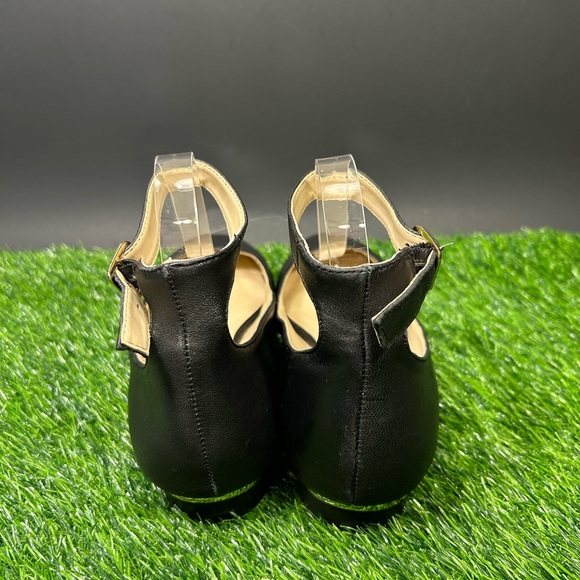 Vince Camuto Attera Flats Women's Size 8 M Black Leather Slip On Ankle Strap - Picture 5 of 8